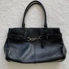 COACH コーチ ハンプトンズ レザー トートバッグ 本革 黒