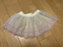 チャコットバレエスカート 120K-130K ホワイト 刺繍