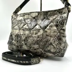 【極美品】JRA認定 レザージュエルズ モデルT ハンドバッグ 2way 白×黒