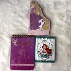 ディズニー プリンセス メモ帳 セット アリエル ラプンツェル