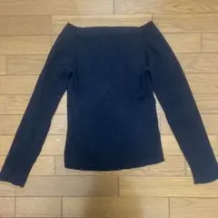 細見え‼️黒オフショルダーニット✨️