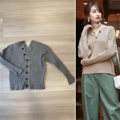 【2way】Vネック カーディガン【titivate ティティベイト】