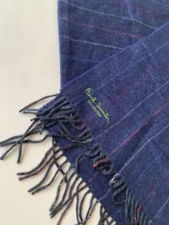 Paul Smith カシミヤウールス トライプマフラー ネイビー