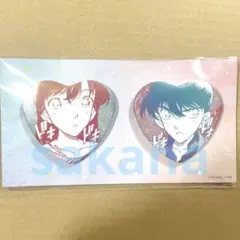 コナンランド アプリ ペアシリーズ 缶バッジセット 新一 蘭