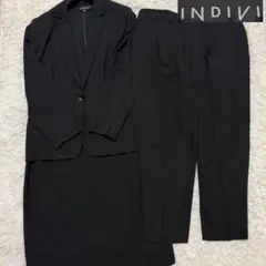 ✨未使用級/大きいサイズ✨インディヴィ パンツスーツ スリーピース 近年モデル