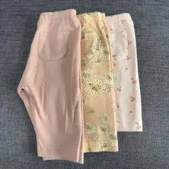 ユニクロ　レギンス　80 ３枚セット