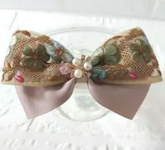 インド刺繍リボン ヘアクリップ