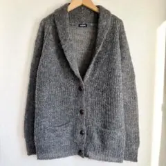 ジャーナルスタンダード モヘヤ混 ショールカラー カーディガン グレー