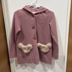 メゾピアノ　クマのポケット付きフードコート