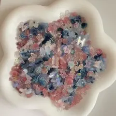 【50個】ピンクブルー系　mix ネイルパーツ　デコパーツ　まとめ売り　量産型