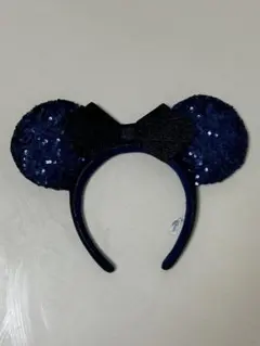 限定品ネイビー スパンコール カチューシャ 月 星ハロウィン