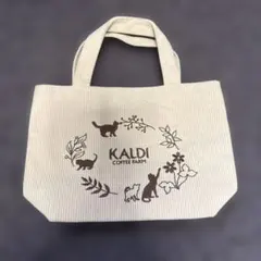 KALDI COFFEE FARM 猫の日バッグ　トートバッグ　くすみピンクのサムネイル