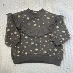 バースデイ テータテート 花柄 裏毛 長袖 トレーナー 80