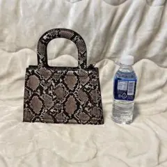 【送料込み】ZARA ミニシティバッグ　パイソン柄