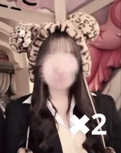 ディズニーファンキャップ　ヒョウ柄　2個　jk