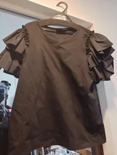 Blenheim フリル袖 ブラック Tシャツのサムネイル