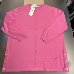 新品未使用　クロコダイル　サイズL L ピンク　クルーネックセーター　手洗い可能