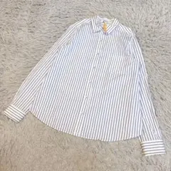 NOLLEY'S ノーリーズ ストライプ柄 ショールカラー シャツ 38 Mのサムネイル