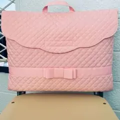 (予約用)防災頭巾カバー・背もたれ♡ペールピンク♡リボン♡無地【クラウドタイプ】