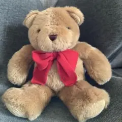 テディベア ぬいぐるみ ブラウン リボン - メルカリ