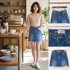 Lee×snidel コラボ 切りっぱなし デニム ミニスカート XS 希少