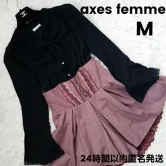 axes femme　クラシカルコーデ　シアーブラウス　ハイウエストキュロット