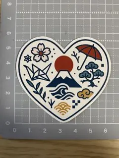 【Love country】“日本” ハート＆シンボルアートステッカー