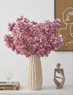 [배송포함/즉시배송] 인조꽃 아트플라워 4개묶음 더스티 핑크 총길이 85cm