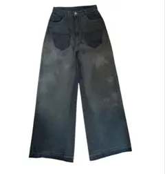 再構築 リメイク バギー フレアデニム ベルボトム 一点物 y2k