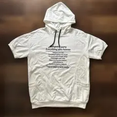 PINK-latteフード付きホワイトパーカー XS