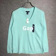 【u1ae2様】Gap ギャップ Vネック長袖ニットセーター ミントグリーン