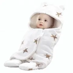 ベビー おくるみ 星柄 フリース