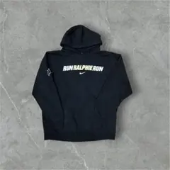 【希少】00s NIKE カレッジロゴ スウェットパーカー XL ブラック