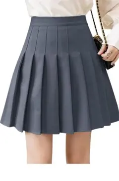 Euyqs プリーツスカート XL ダークグレー　制服風