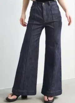 Aimeine エメイン　セミワイドデニム　ディープインディゴ