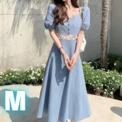 ♥SALE中♥水色　M　ワンピース　フェミニン　ガーリー　パーティー　ドレス