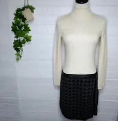 INDlVI インディヴィ ニットワンピース 36 切り替え ワンピース