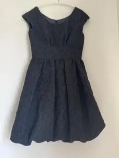 メトリーゼ　ブラック ノースリーブ フレア ワンピース　パーティドレス