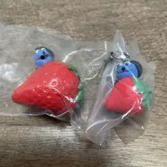 スンスン　めじるしアクセサリー　スンスンを探せマスコット　いちご　イチゴ　２点