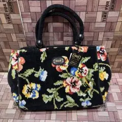 FEILER フラワー刺繍 ハンドバッグ