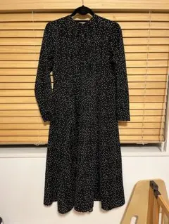 【afternoon tea living】ドット柄前ボタンワンピース