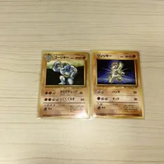 現物 ワンリキー ゴーリキー ポケモンカードe 未使用 美品 旧裏面では