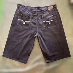 極太46インチ エコーアンリミテッド 刺繍 デニムハーフパンツ バギーショーツのサムネイル