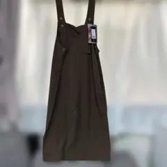ABITOKYO ボタンつきジャンパースカートブラウン