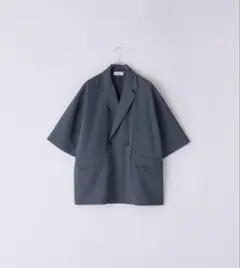 【Loose】ドレープトロミ サイドジップダブルジャケット