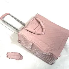 新品タグ付✨フランフラン✨キルティング ソフトキャリーバッグ ピンク コロコロ NEW】キャリーバッグもかわいく持ちたい☆〔キルティング ソフト