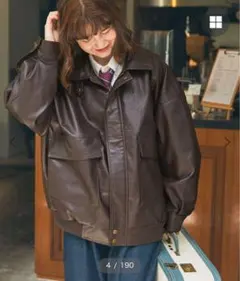 MONO-MART LADY'S ヴィンテージライク オーバーサイズブルゾン