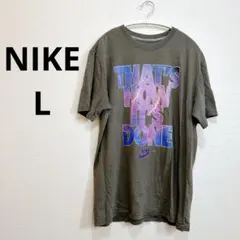 Nike グレー Tシャツ 【L】　プリントTシャツ　夏服 春 秋 スポーツ
