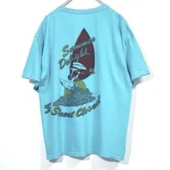 80sヴィンテージ・ポケットTシャツ オールドサーフ スペイン 染み込みプリント