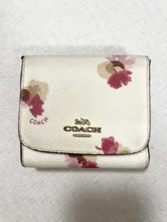COACH 花柄 三つ折り財布
